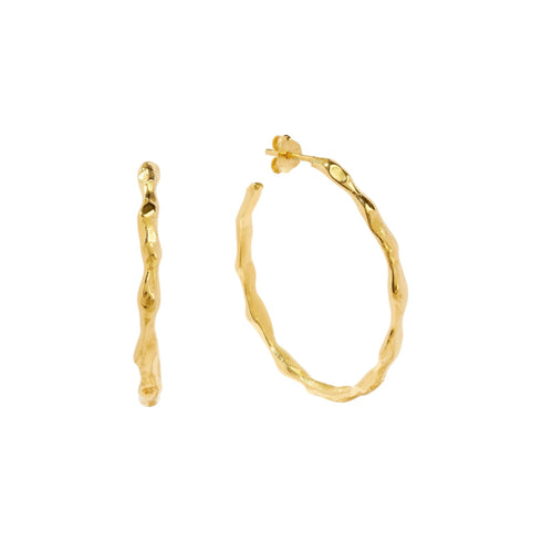 LARGE LUNA HOOPS GOLD